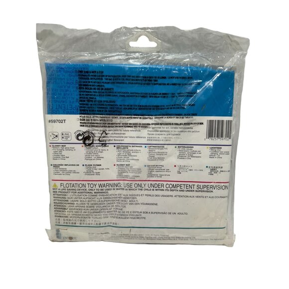 NEW The Wet Set 59702T Light Blue Inflatable Pool Raft Float 72”x27" 1997 Intex - Picture 3 of 3